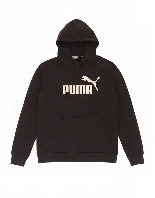 Puma feminino gráfico moletom com capuz UK 12 médio preto poliéster