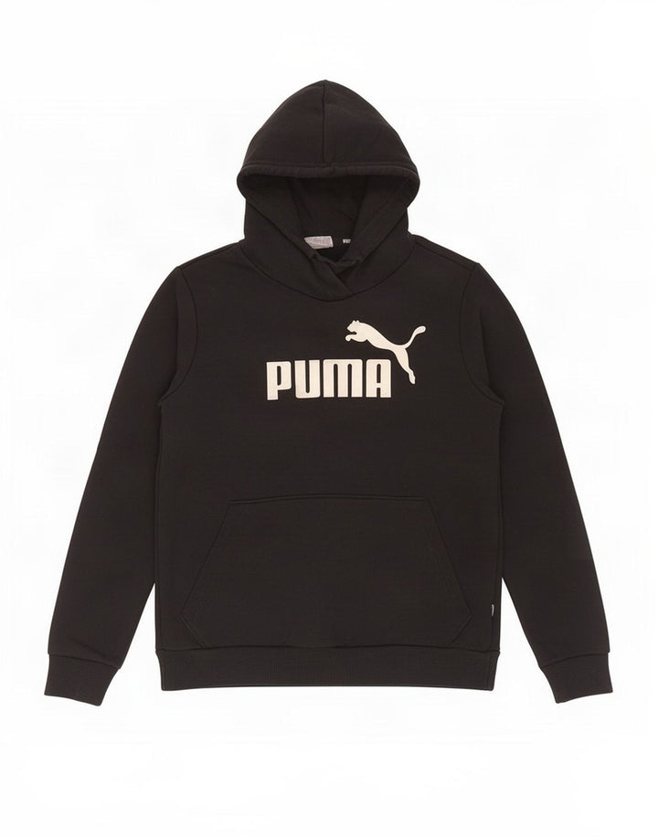 Puma feminino gráfico moletom com capuz UK 12 médio preto poliéster