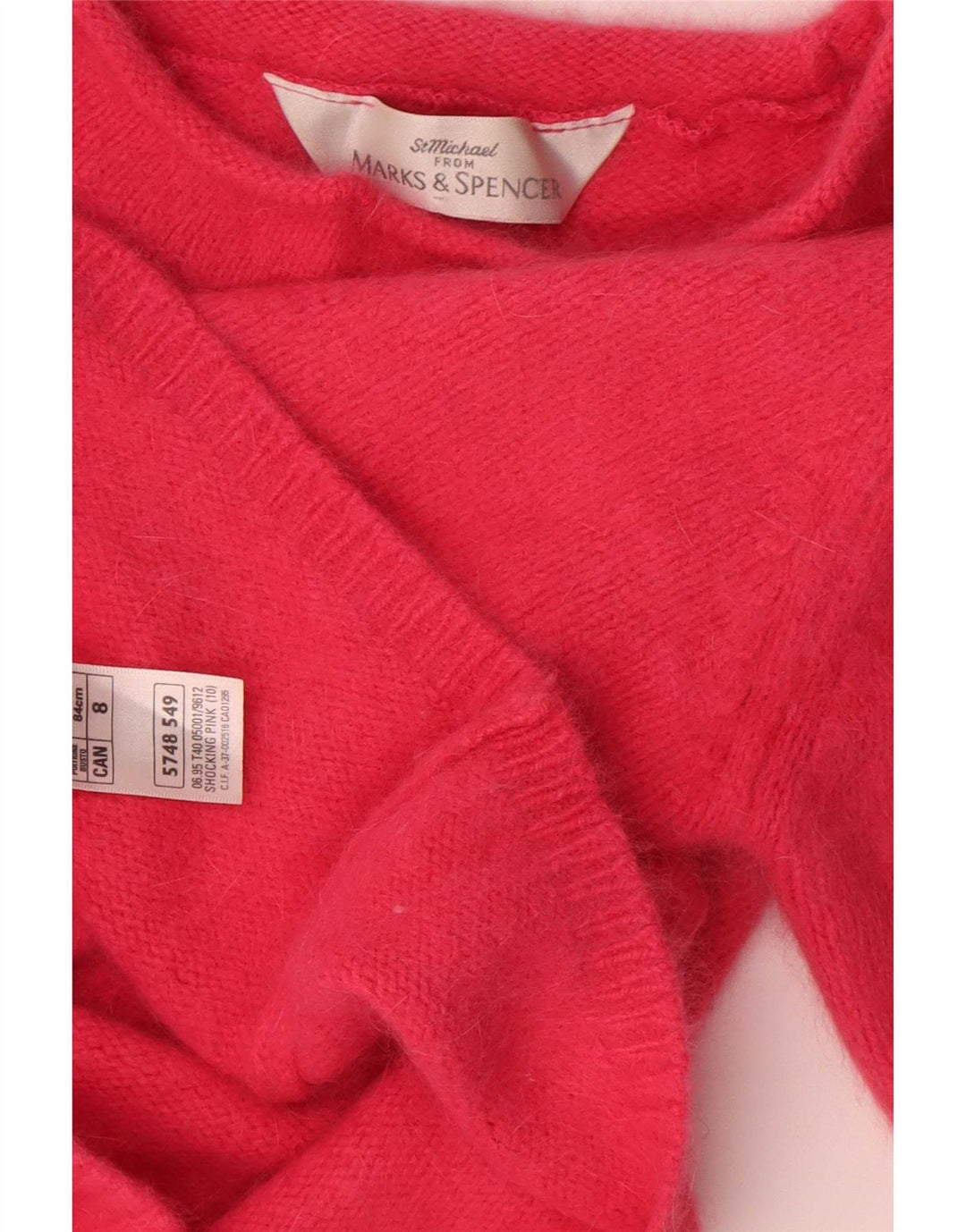 Suéter feminino Marks & Spencer com gola tartaruga e gola redonda Reino Unido 10 pequeno rosa