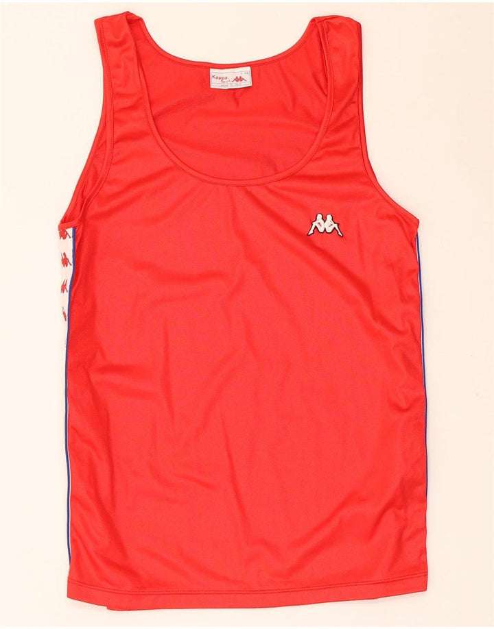 Conjunto gráfico feminino Kappa de 2 peças IT 46 grande bloco colorido vermelho poliamida