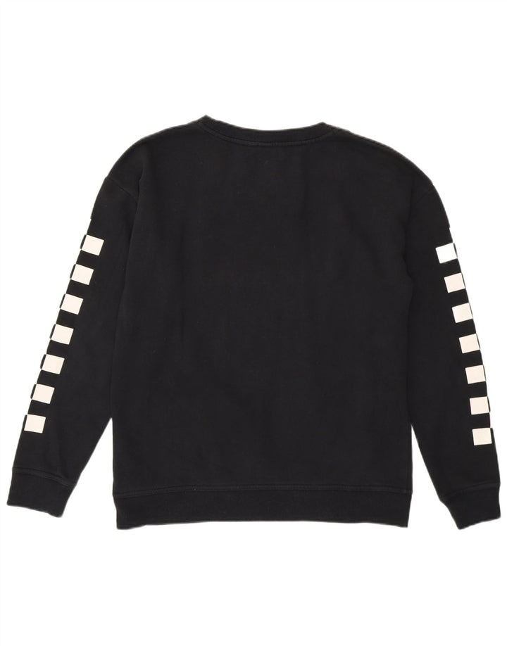 Vans feminino gráfico moletom jumper pequeno algodão geométrico preto
