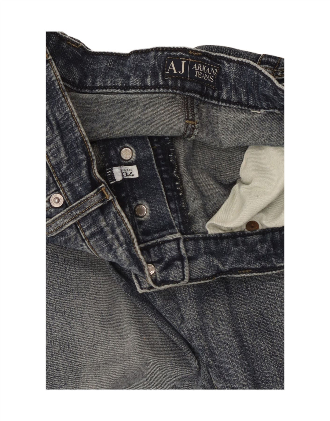 Calça jeans reta masculina Armani W34 L30 azul