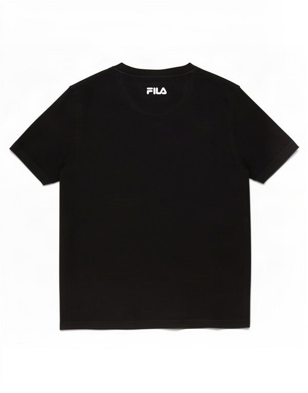 Fila Mens Graphic T-Shirt Top Medium Black Cotton