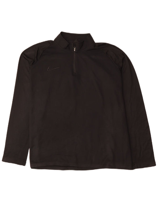 Pulôver masculino Nike Dri Fit com zíper e gola alta 2XL poliéster preto