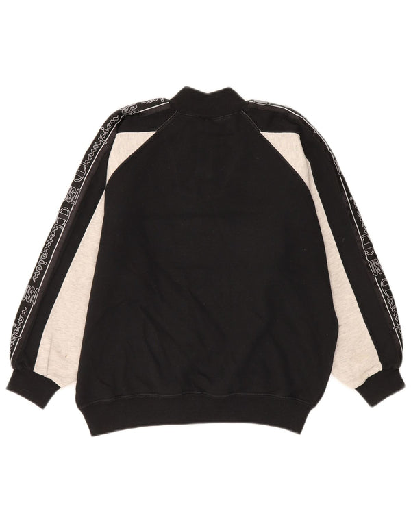 Suéter gráfico Champion Boys 9-10 anos médio preto colorblock