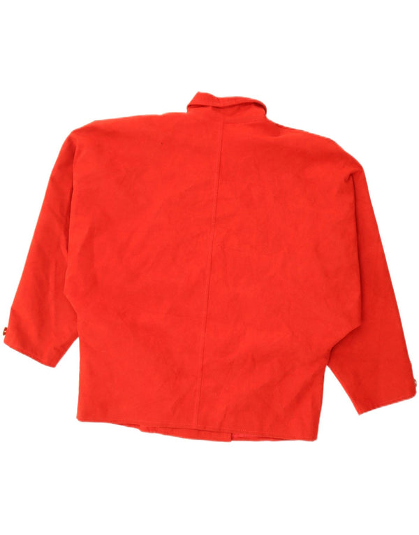 Jaqueta blazer feminina VINTAGE oversized com peito duplo Reino Unido 20 2XL vermelho