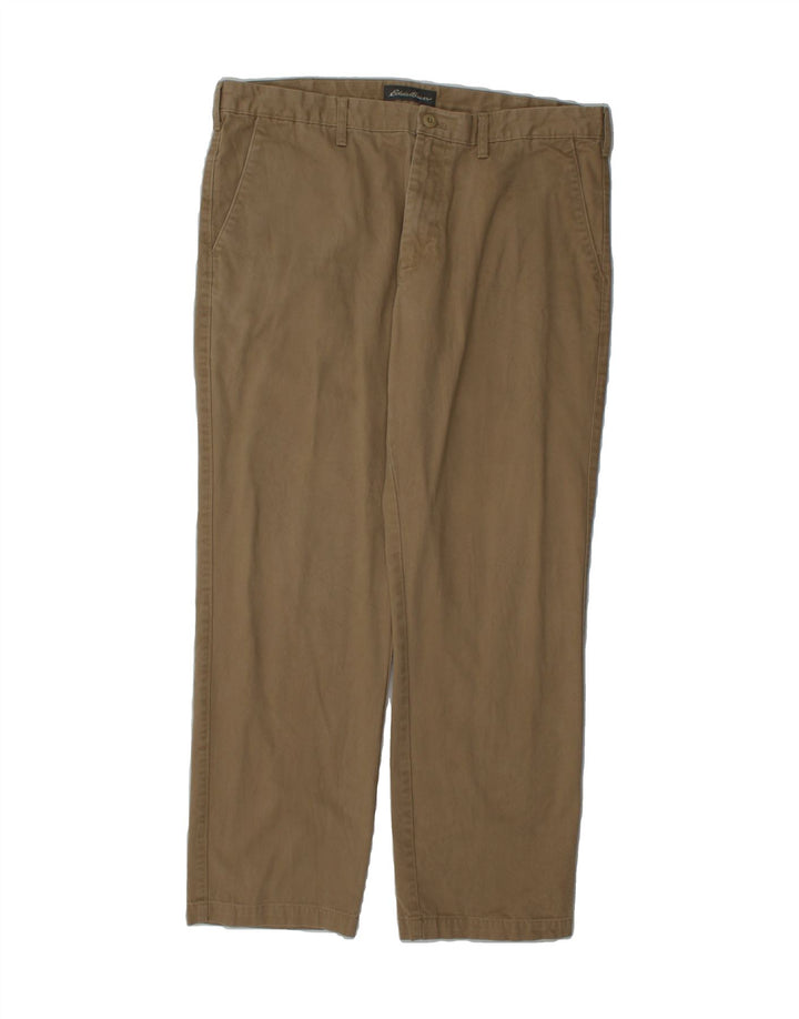EDDIE BAUER Mens Straight Chino Trousers W38 L32 Beige Cotton Vintage Eddie Bauer and Second-Hand Eddie Bauer from Messina Hembry 