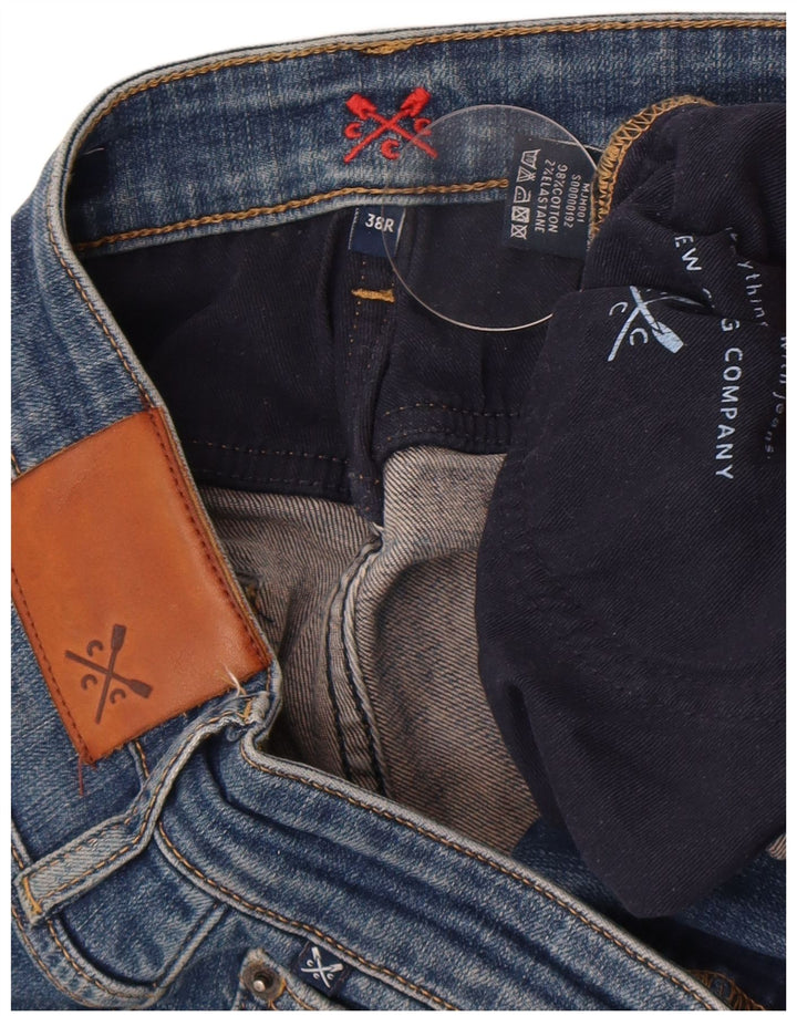 Crew Clothing Masculino Regular Straight Jeans W38 L27 Azul Algodão