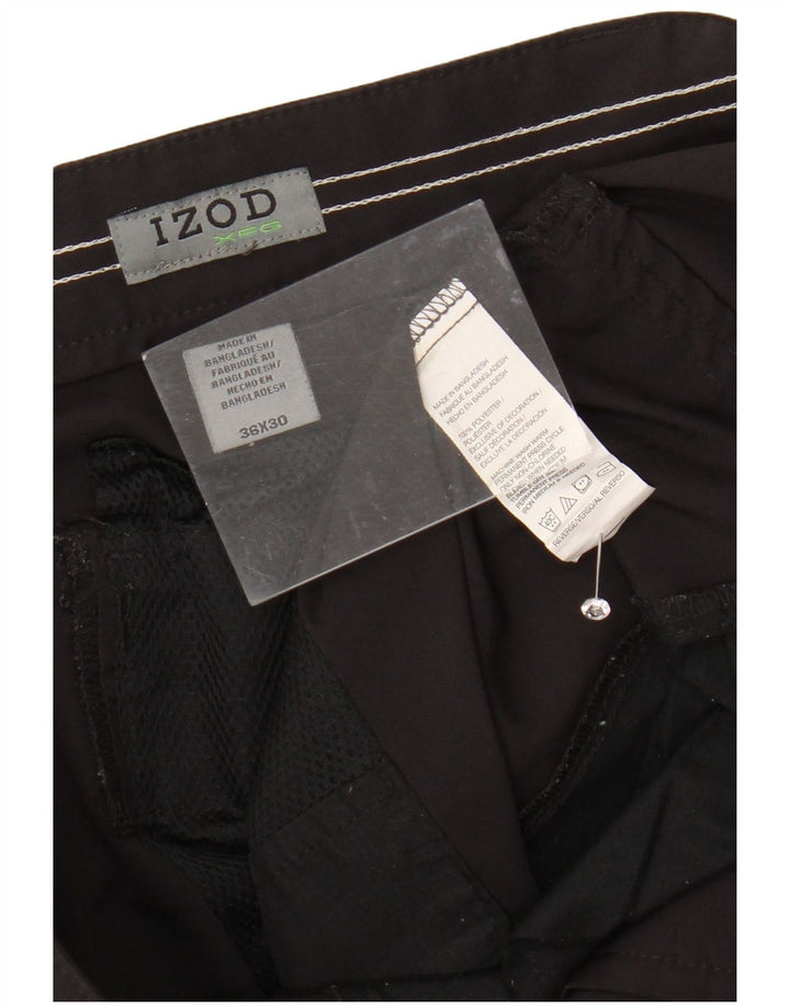 Calça Chino Reta Masculina IZOD W36 L30 Poliéster Preto