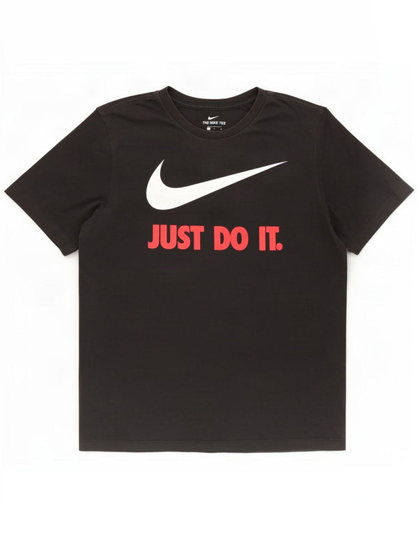 Nike Mens Graphic T-Shirt Top Large Black Cotton