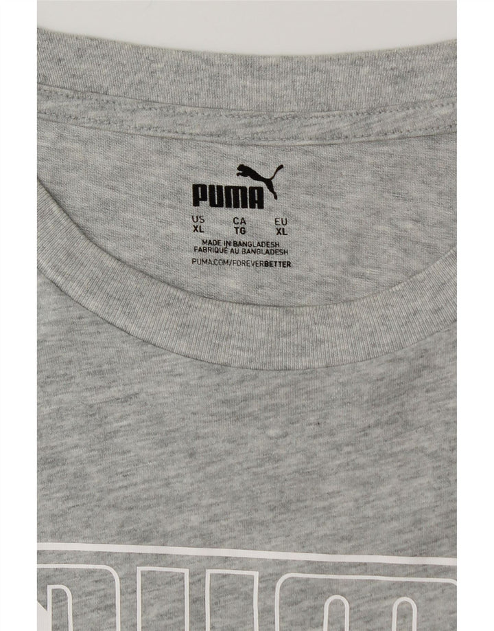 Camiseta masculina PUMA Graphic XL cinza manchada