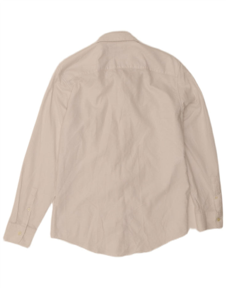 Camisa masculina ZARA Slim Fit grande algodão branco