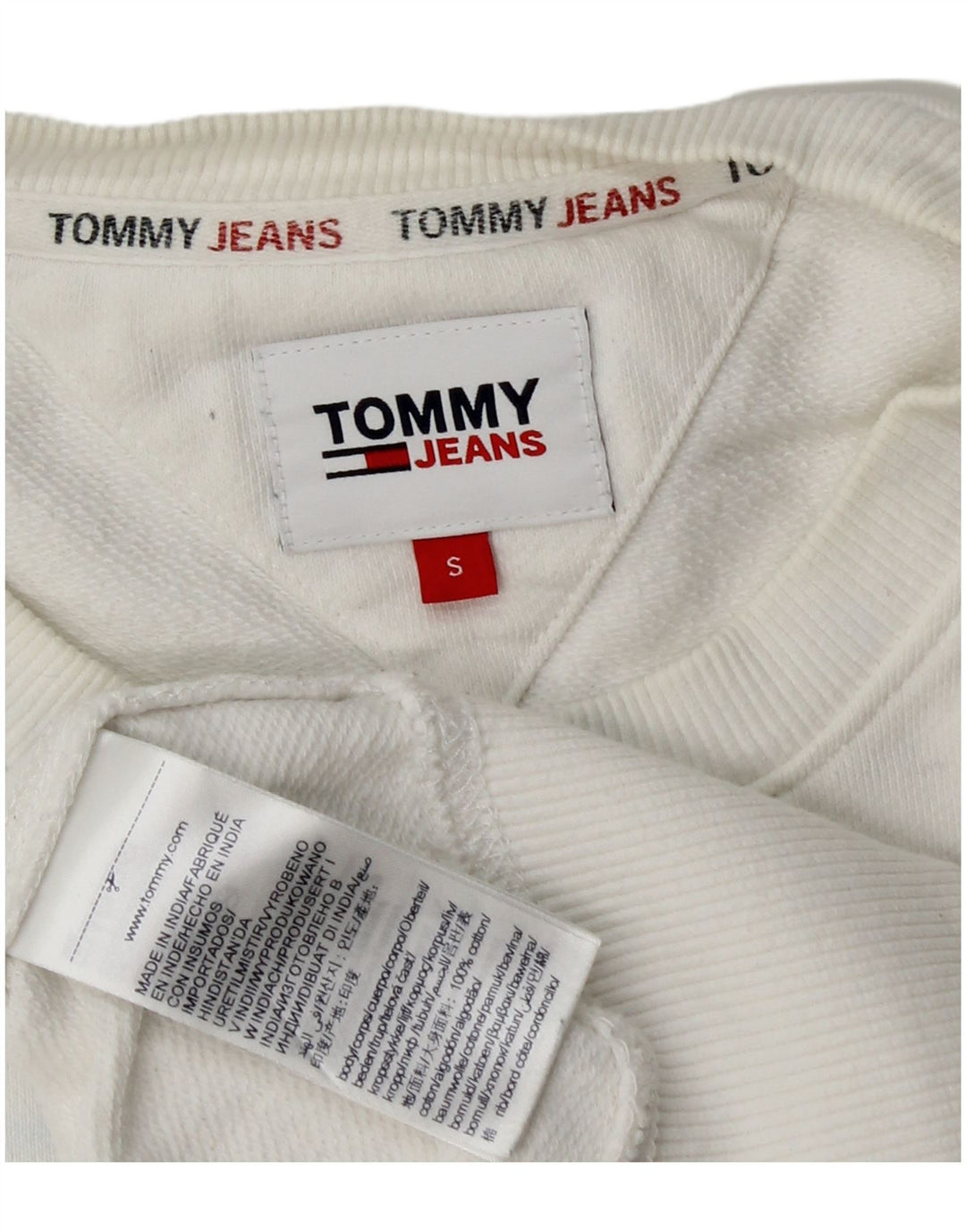 Tommy Hilfiger moletom gráfico masculino jumper pequeno algodão branco