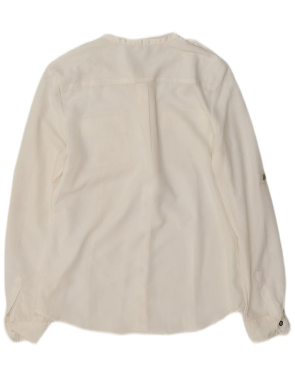Camisa militar feminina Calvin Klein UK 10 pequena branca