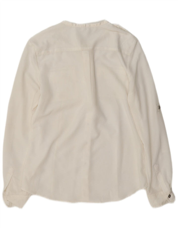 Camisa militar feminina Calvin Klein UK 10 pequena branca