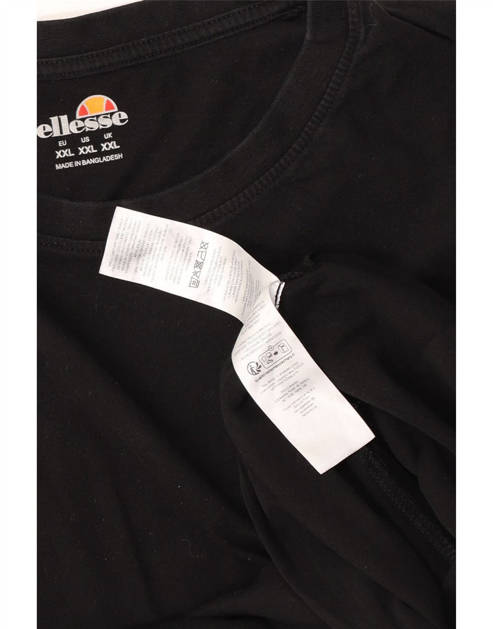 Camiseta masculina Ellesse Top 2XL algodão preto