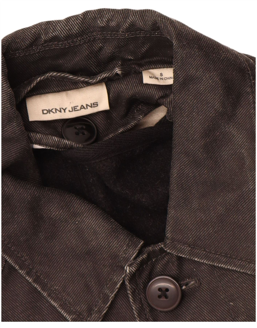 Casaco jeans masculino Dkny UK 36 pequeno rami preto