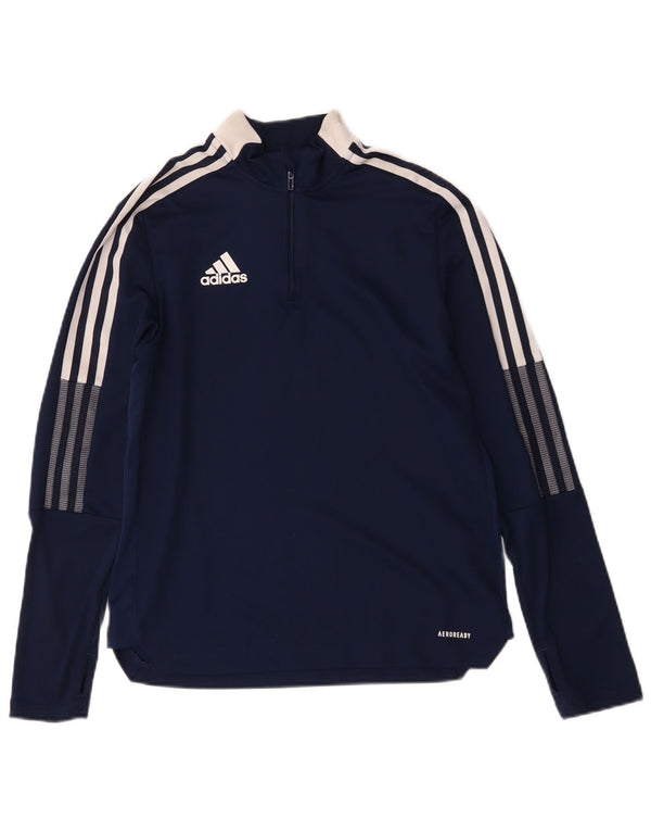 Top de treino Adidas Boys Aeroready 13-14 anos azul marinho