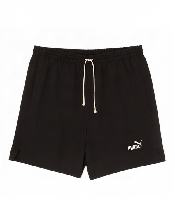 Shorts esportivos masculinos Puma grande poliéster preto