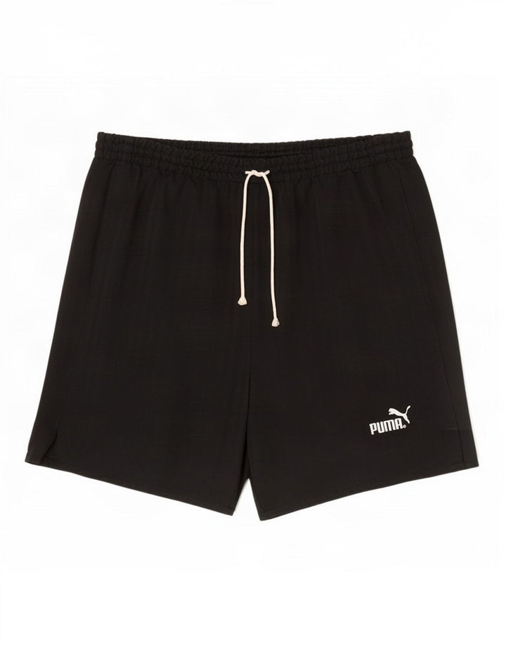 Shorts esportivos masculinos Puma grande poliéster preto