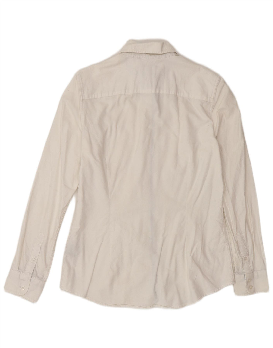 CREW CLOTHING Camisa feminina clássica de ajuste Reino Unido 8 algodão branco pequeno