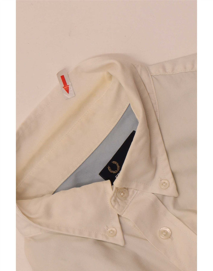 Camisa masculina de manga curta Fred Perry XL algodão branco