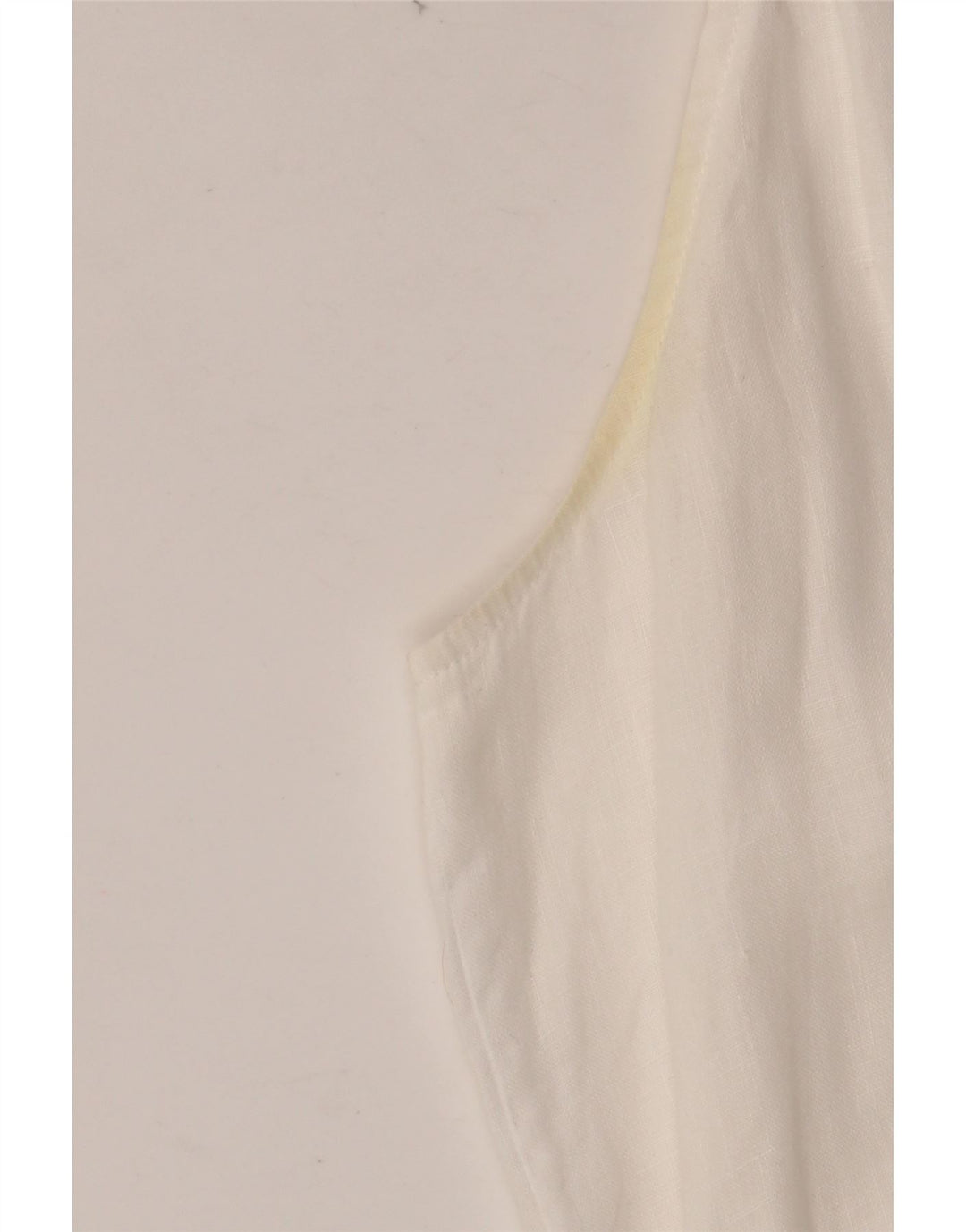 J. CREW Vestido maxi feminino sem mangas UK 10 pequeno linho branco