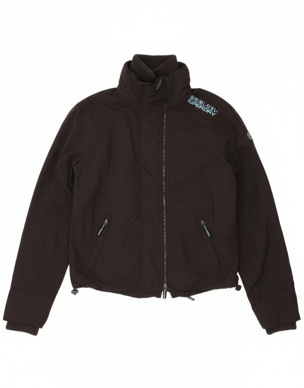 Jaqueta de chuva feminina Superdry Graphic UK 14 médio preto nylon