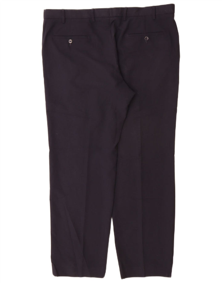 Calça Chino Masculina Marks & Spencer Regular Fit W40 L31 Azul Marinho Poliéster
