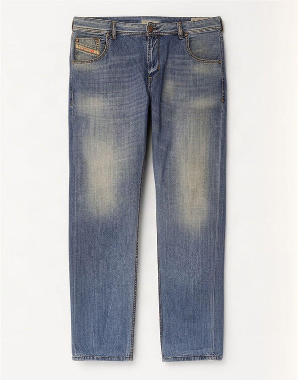 Diesel Masculino Krayver Regular Carrot Slim Jeans W33 L34 Azul Algodão