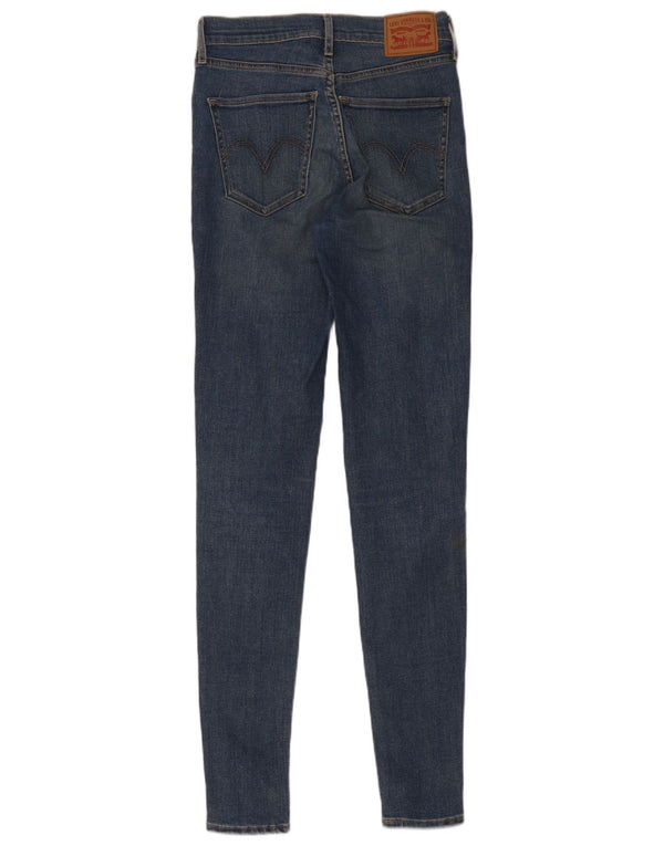 Calça jeans feminina Levi's Mile High Distressed Super Skinny W26 L32 Azul Algodão