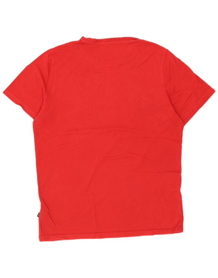 Puma Mens Graphic T-Shirt Top Médio Algodão Vermelho