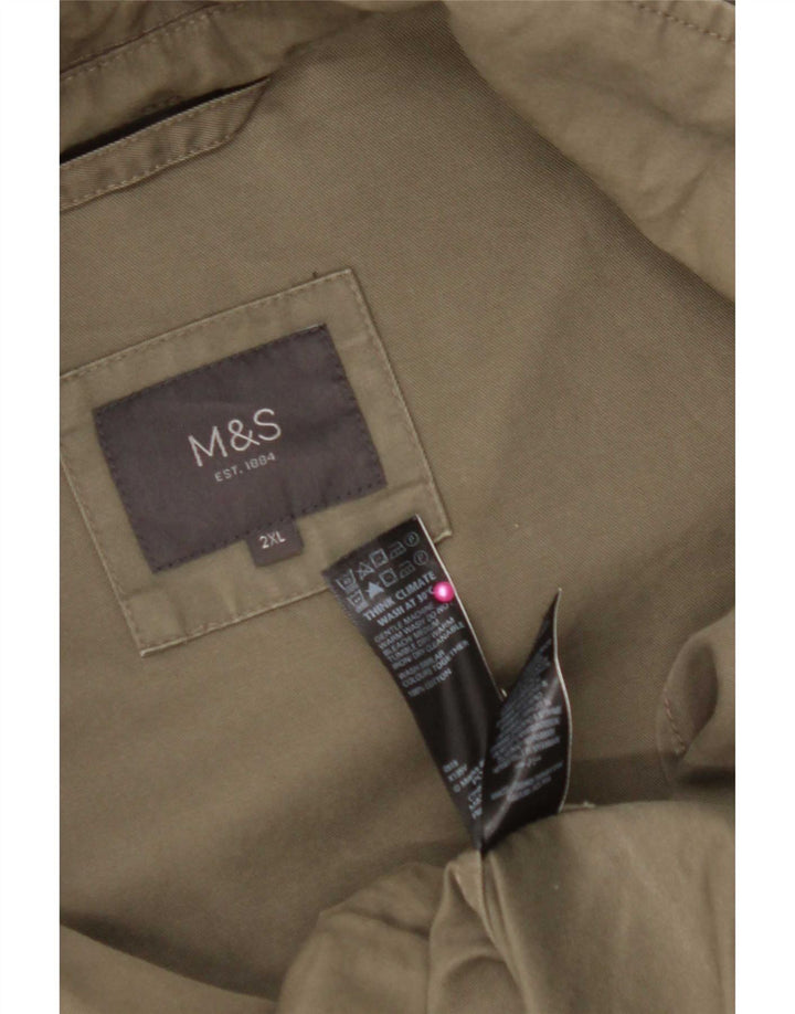 Jaqueta utilitária feminina Marks & Spencer UK 44 2XL algodão cáqui