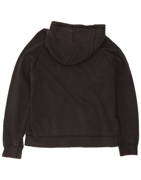 Suéter Nike masculino com capuz e zíper grande de algodão preto
