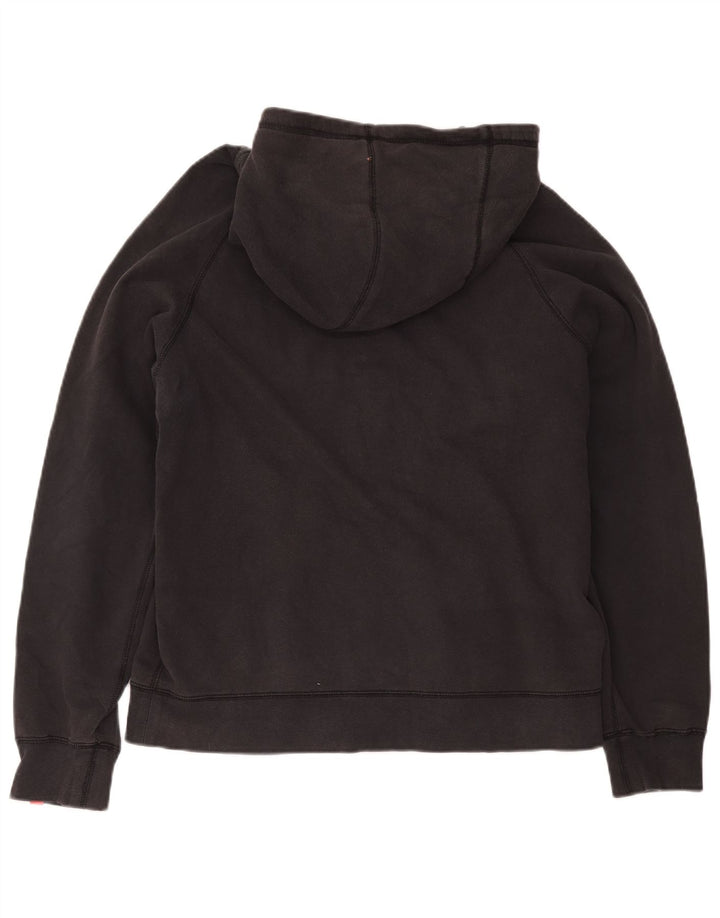 Suéter Nike masculino com capuz e zíper grande de algodão preto