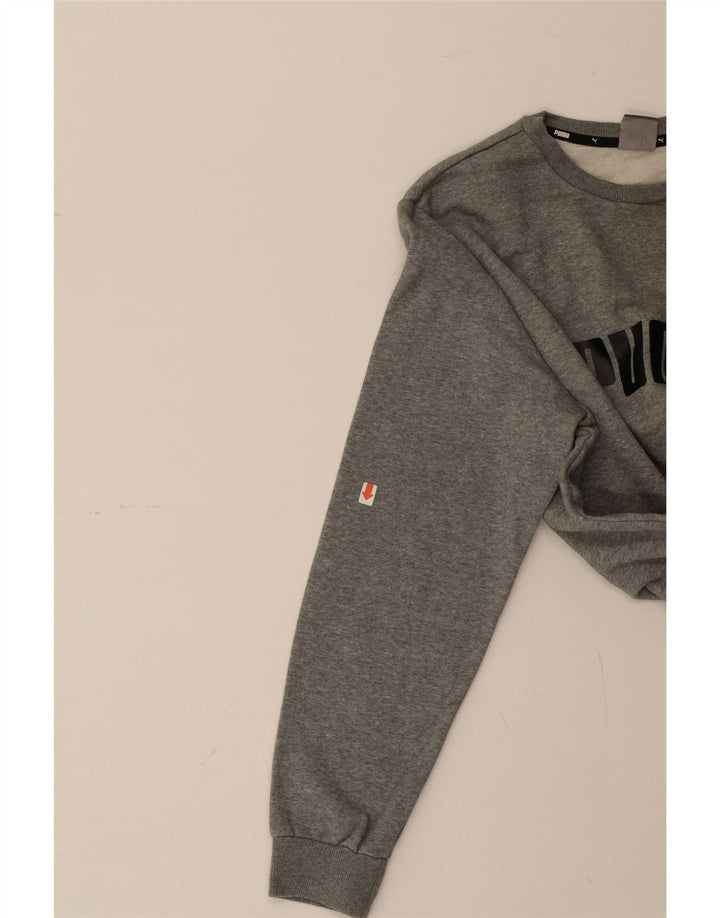 PUMA Mens Graphic Sweatshirt Jumper Large Grey Cotton Vintage Puma and Second-Hand Puma from Messina Hembry 