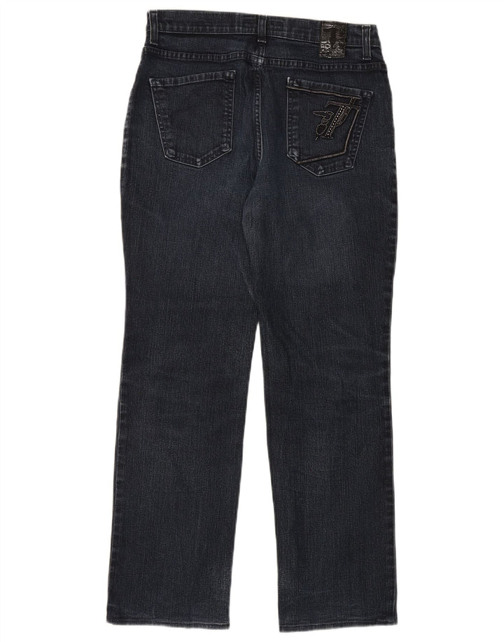Jeans retos femininos Trussardi W29 L28 algodão azul marinho