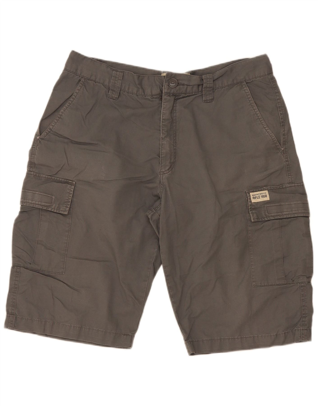 Rifle Mens Cargo Shorts W34 Grande Cinza