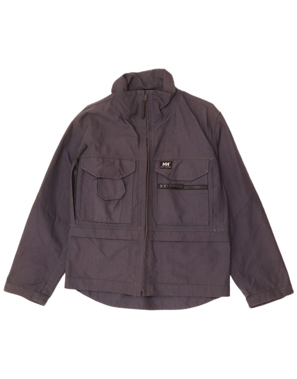 Jaqueta utilitária masculina Helly Hansen Reino Unido 36 algodão azul marinho pequeno
