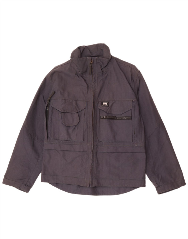 Jaqueta utilitária masculina Helly Hansen Reino Unido 36 algodão azul marinho pequeno