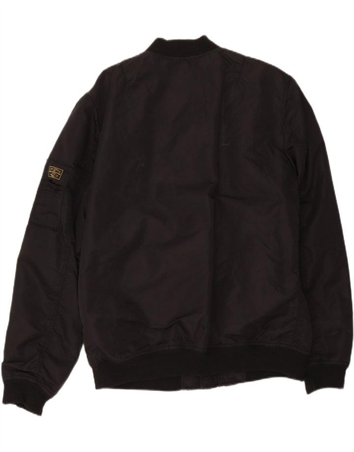 Jaqueta bomber feminina Pull & Bear UK 18 XL preto nylon