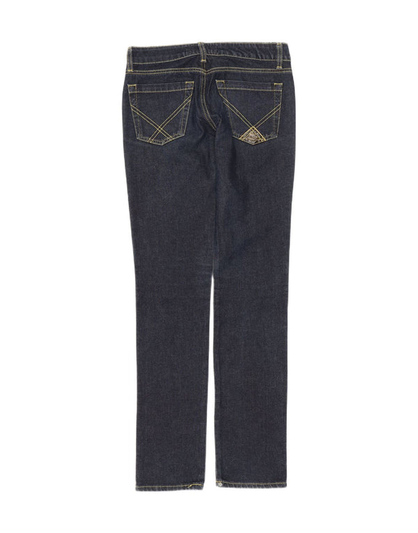Roy Rogers Womens De Luxe Slim Jeans IT 38 XS W24 L32 Azul Marinho Algodão