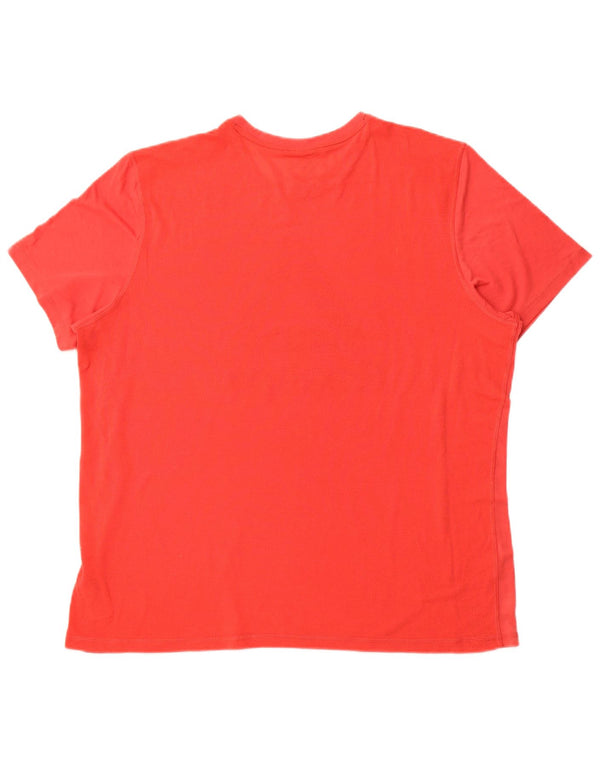 Camiseta gráfica masculina REEBOK Top XL poliéster vermelho esportivo