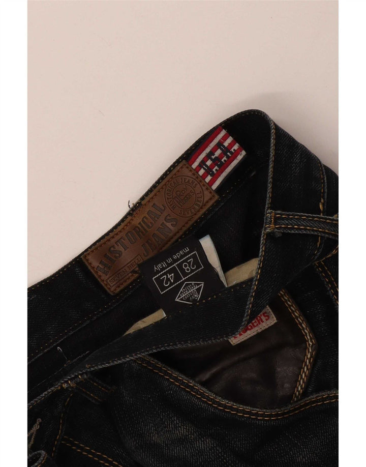 Calça jeans feminina Roy Rogers desgastada W28 L26 azul