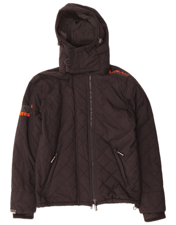Jaqueta corta-vento feminina Superdry Windcheater Graphic UK 14 médio preto