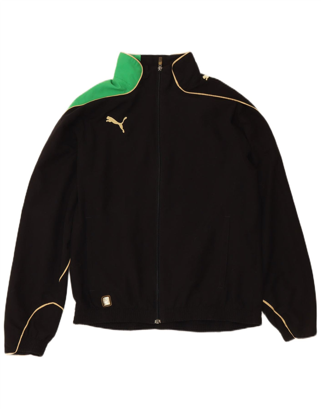 PUMA Mens Tracksuit Top Jacket Médio Preto Colourblock Poliéster
