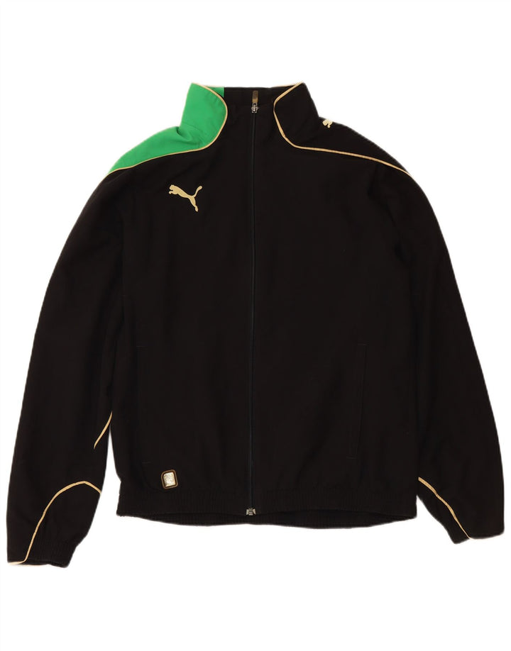 PUMA Mens Tracksuit Top Jacket Médio Preto Colourblock Poliéster