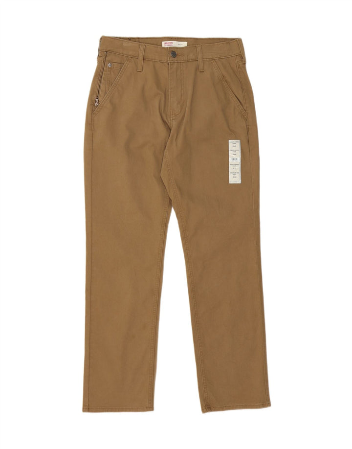 LEVI'S Mens Signature Straight Chino Trousers W29 L30 Beige Cotton Vintage Levi's and Second-Hand Levi's from Messina Hembry 