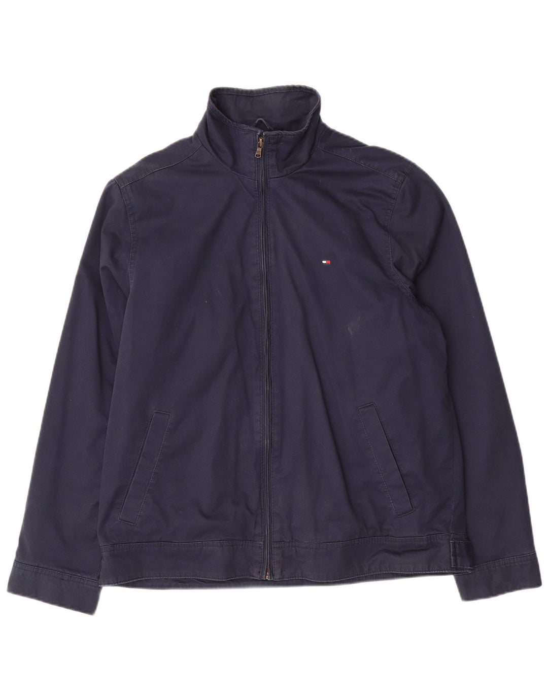 Jaqueta bomber masculina Tommy Hilfiger Reino Unido 38 algodão azul marinho médio