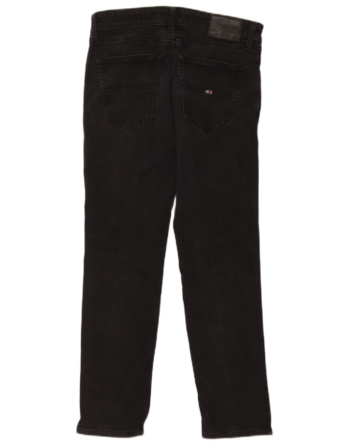 Tommy Hilfiger Masculino Slim Jeans W32 L30 Algodão Preto